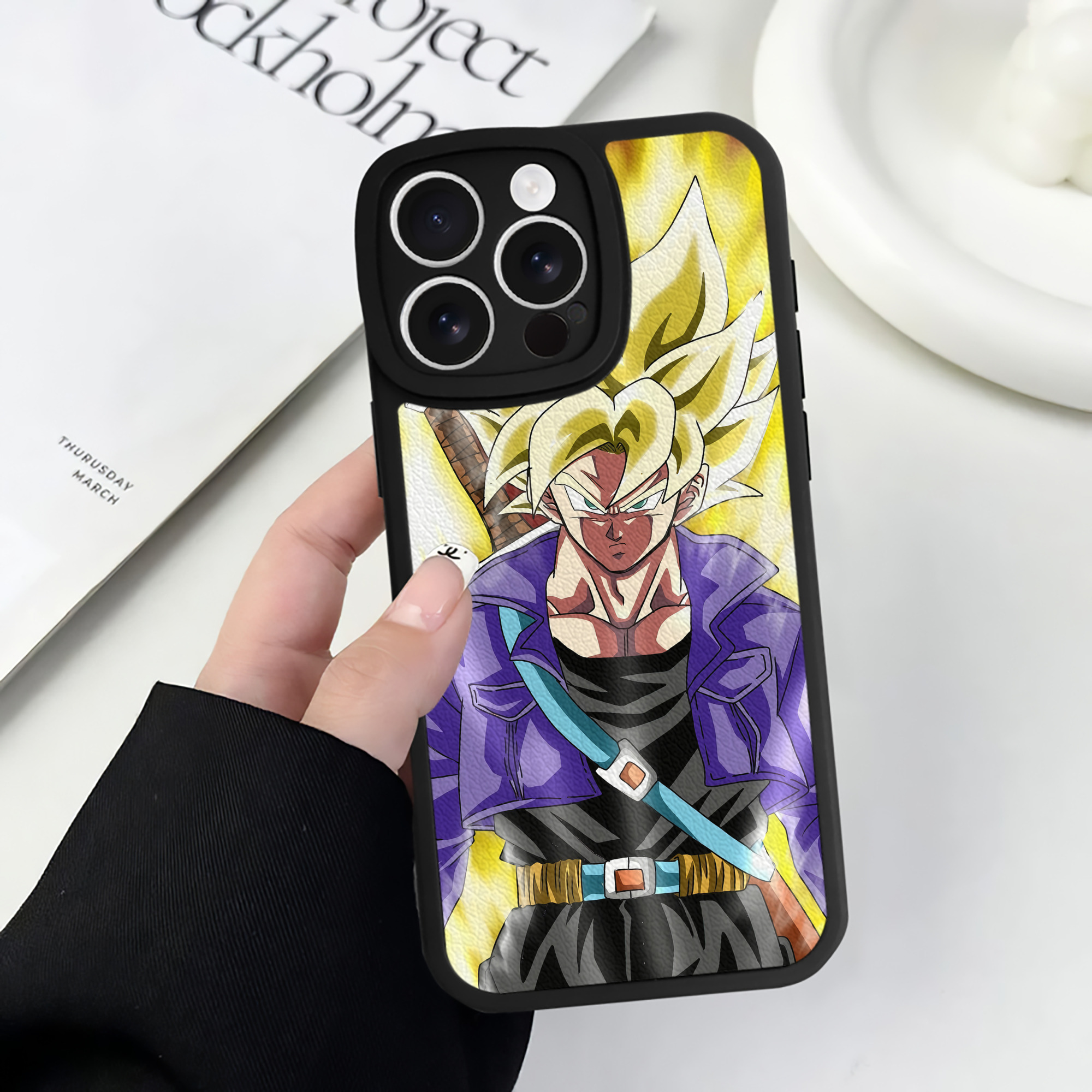 （画像用） ドラゴンボール DRAGON BALL 【iPhone 16シリーズ対応】シリコンスマホケース（レザー調） 材質：シリコン